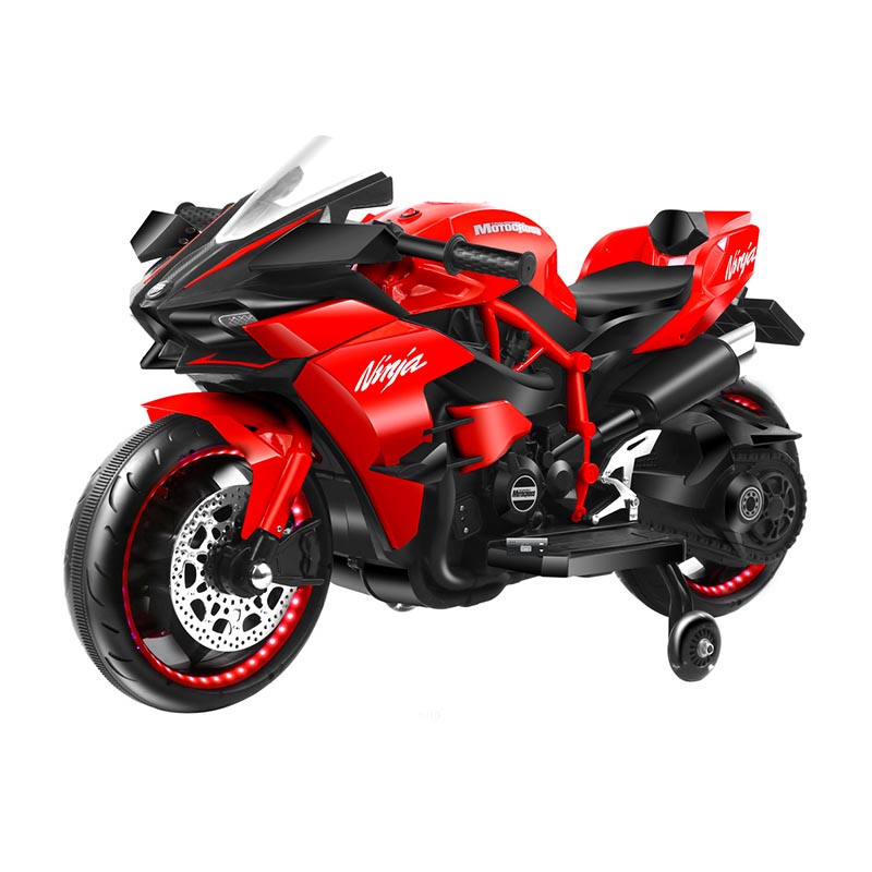 12 V-os, nagy méretű motorkerékpár nagyobb gyerekeknek zenével és fénnyel