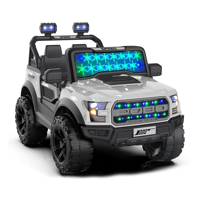 12 V-os kétmotoros elektromos autó gyerekeknek távirányítóval és zenével