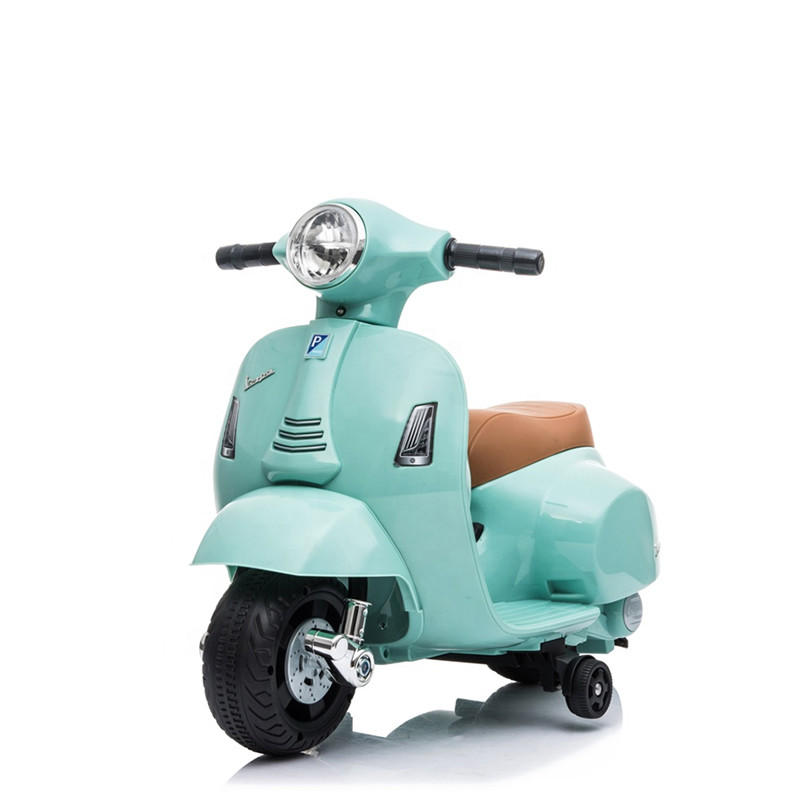 2020 -as új engedéllyel rendelkező elektromos Vespa Ride On Autó Gyermek Kerékpárokhoz Akkumulátorral működtetett motorkerékpár