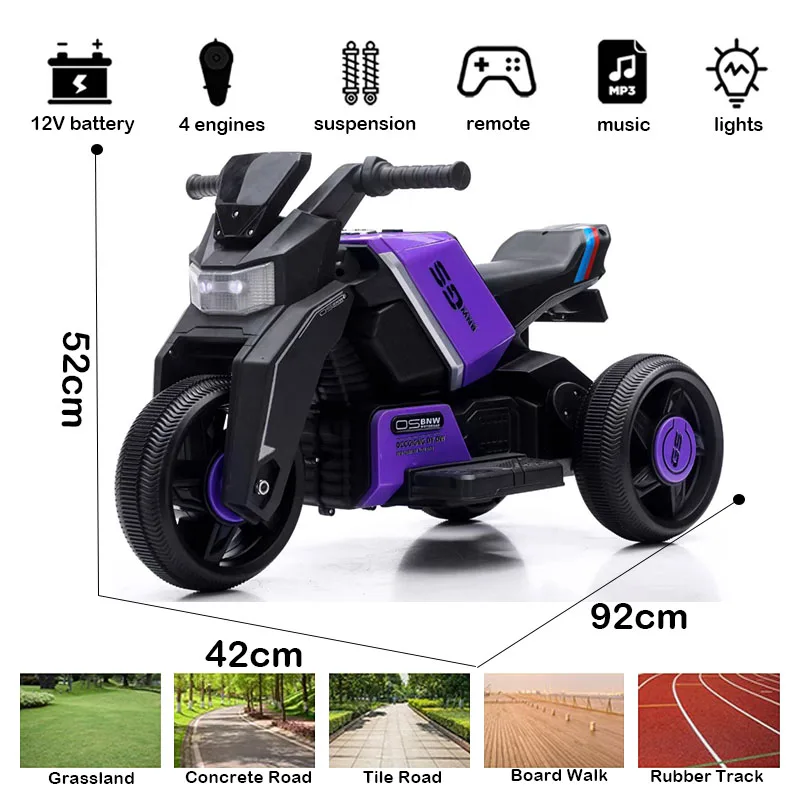 Light Green Blue 12V Kids Electric Motorbike